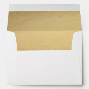 Faux Gold Foil Personalised Return Address Envelope