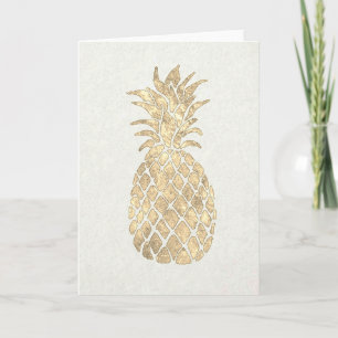 faux gold foil pineapple card
