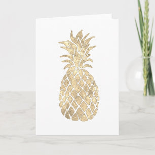faux gold foil pineapple design card