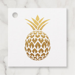 Faux Gold Foil Pineapple Event Planner Favour Tags