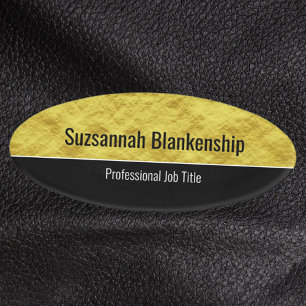 Faux Gold Foil Professional Custom Name Tag