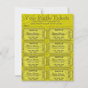 Faux Gold Foil Raffle Tickets Card