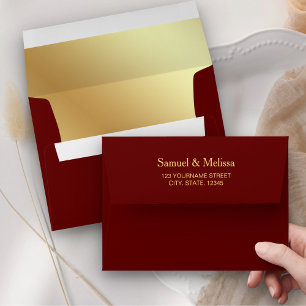 Faux Gold Foil Red Envelope
