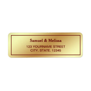 Faux Gold Foil Red Wedding