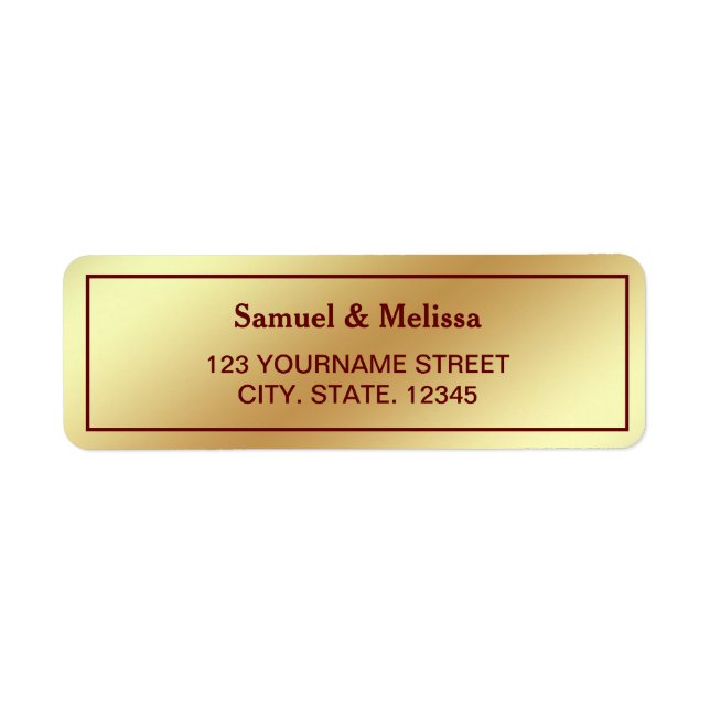 Faux Gold Foil Red Wedding (Front)