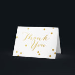 Faux Gold Foil Thank You Card<br><div class="desc">This thank you card features a faux gold foil graphic on the front and is blank inside. Hand write your note or click customise to add your own printed text.</div>