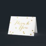 Faux Gold Foil Thank You Card<br><div class="desc">This thank you card features a faux gold foil graphic on the front and is blank inside. Hand write your note or click customise to add your own printed text.</div>