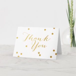 Faux Gold Foil Thank You Card