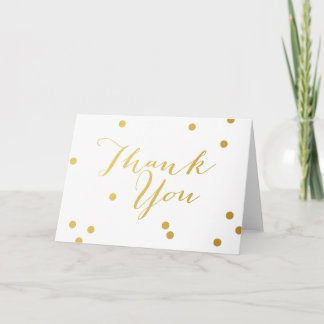 Faux Gold Foil Thank You Card