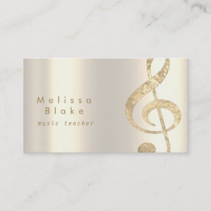 faux gold foil treble business card