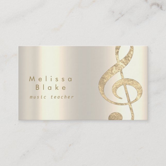 faux gold foil treble business card (Front)