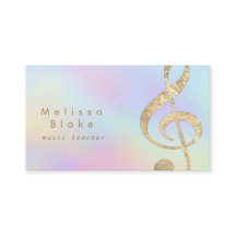 faux gold foil treble on pastel colours