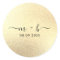 Faux Gold Foil Wedding Sticker