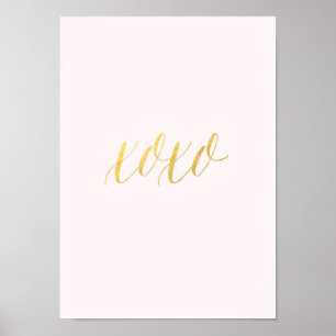 faux gold foil XO print