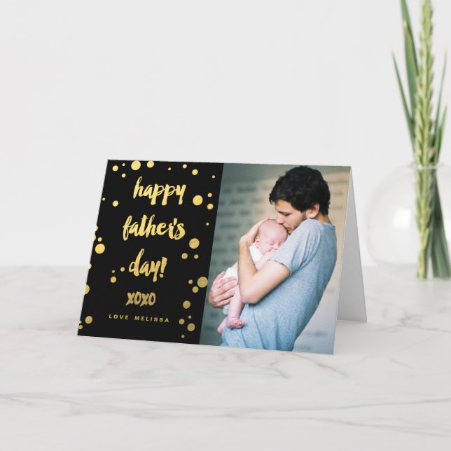 Faux Gold Foil XOXO | Father's Day Card (Front)