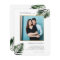 Faux Gold Frame with Palm Photo Wedding Invitation