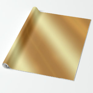 Faux Gold Glamour Template Glossy Large Gift Wrapping Paper