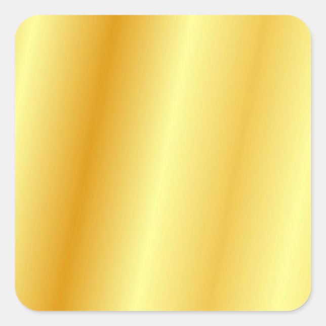 Faux Gold Glamourous Template Trendy Elegant Moder Square Sticker (Front)