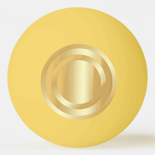 Faux Gold Glamourous Trendy Template Custom Elegan Ping Pong Ball (Front)