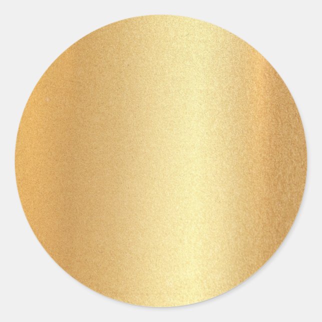 Faux Gold Glitter Blank Template Glamour Elegant Classic Round Sticker (Front)