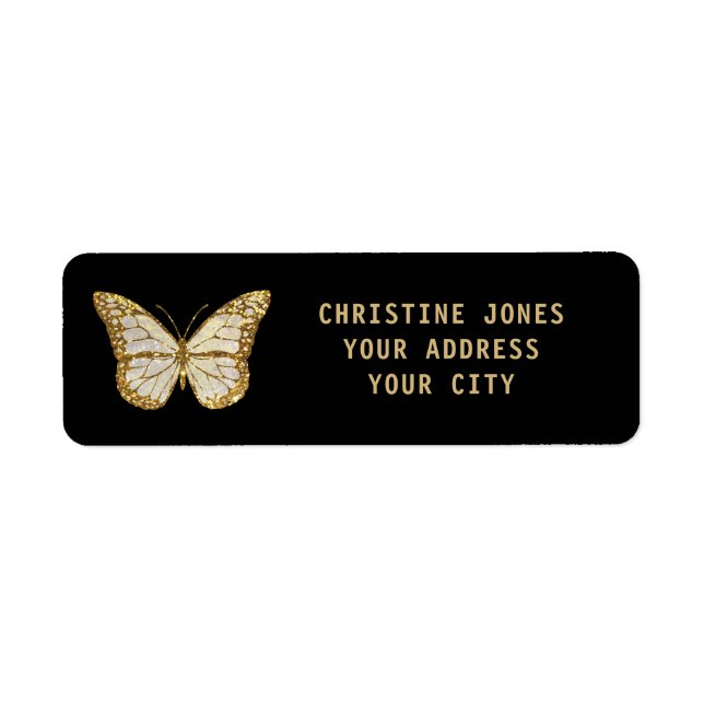 faux gold glitter butterfly (Front)