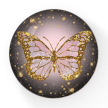 faux gold glitter butterfly
