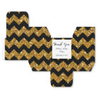 Faux Gold Glitter Chevron Pattern Black Solid Colo