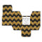 Faux Gold Glitter Chevron Pattern Black Solid Colo
