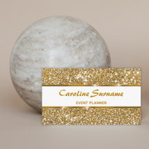 Faux Gold Glitter Glam Chic Glitter Event Planner