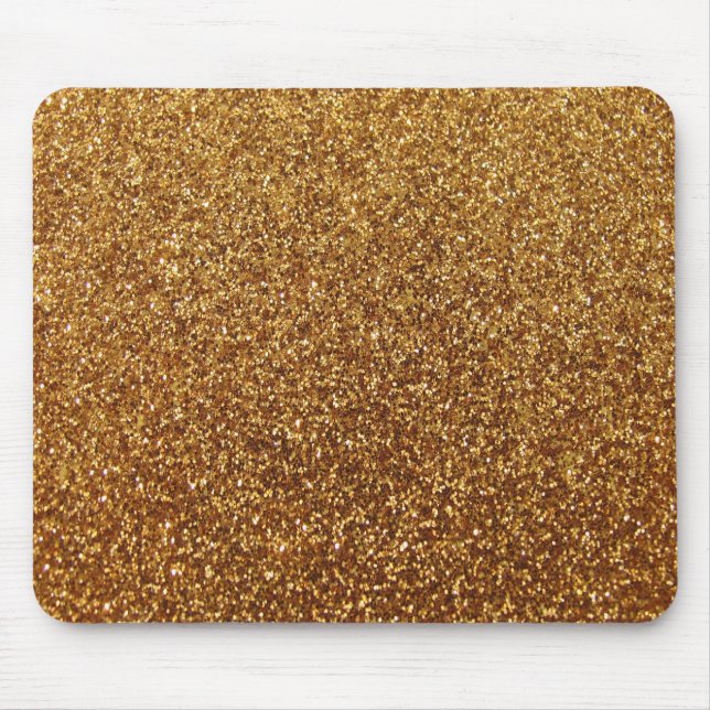 Faux Gold glitter graphic Mouse Mat (Front)