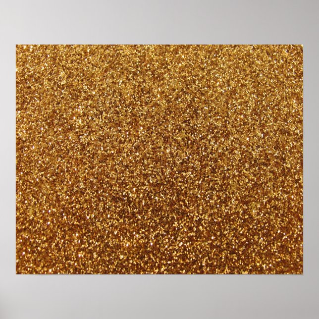 Faux Gold glitter graphic Poster (Front)