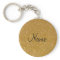 Faux gold glitter keychain with shiny glimmers