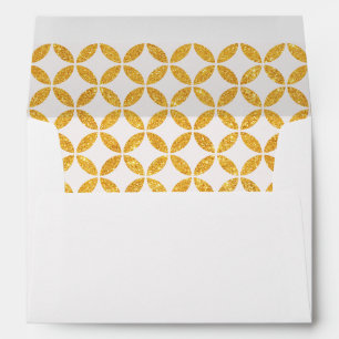 Faux Gold Glitter Modern Design - Envelope
