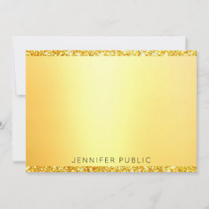 Faux Gold Glitter Modern Monogram Template Elegant