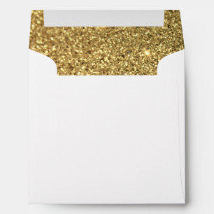Faux Gold Glitter Photo Envelopes