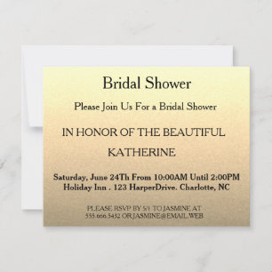 Faux Gold Glittering Fab Confetti Sparkles Dots In Invitation