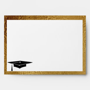 Faux Gold Graduation Grad Cap Class Of Thank You Envelopes