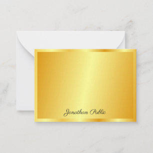 Faux Gold Handwritten Script Name Template Custom
