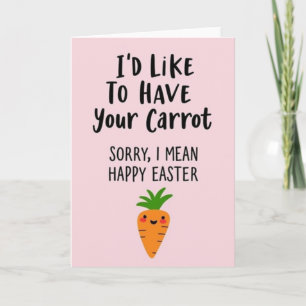 Faux Gold Happy Easter Carrot Card