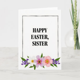 Faux Gold Happy Easter Sister Card