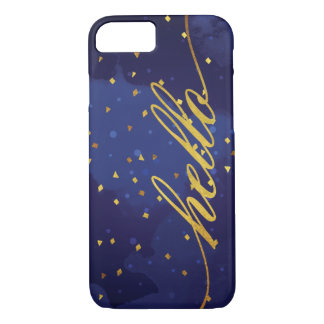 Faux Gold Hello Watercolor iPhone 8/7 Case