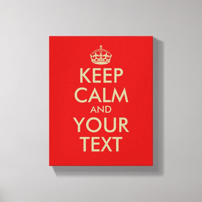 Faux gold Keep calm wrapped canvas print (Front)