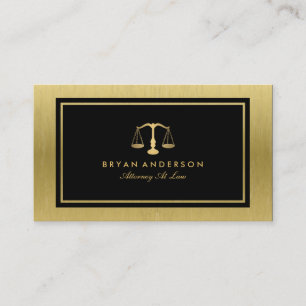 Faux Gold Lawyer Attorney Business Card