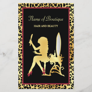 FAUX Gold Leopard Hair Boutique Grand Opening Flyer