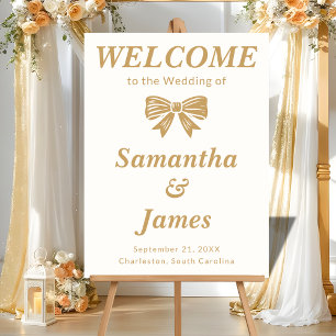 Faux Gold Luxe Welcome for Formal Venues Acrylic Sign