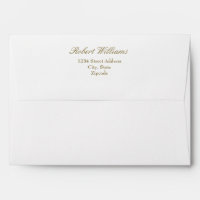 Faux Gold Mailing Envelopes Return Address