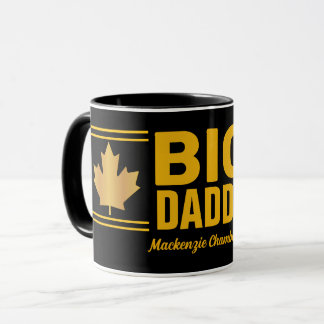 Faux Gold Maple Leaf Big Daddy on BLACK Mug
