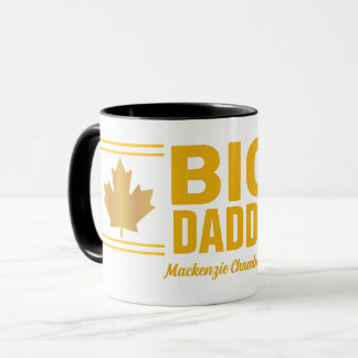 Faux Gold Maple Leaf Big Daddy on WHITE Mug