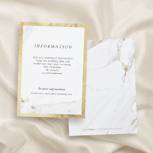 Faux gold marble modern wedding enclosure card