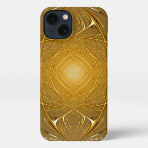 Faux Gold Metal Pattern Design iPhone 13 Case